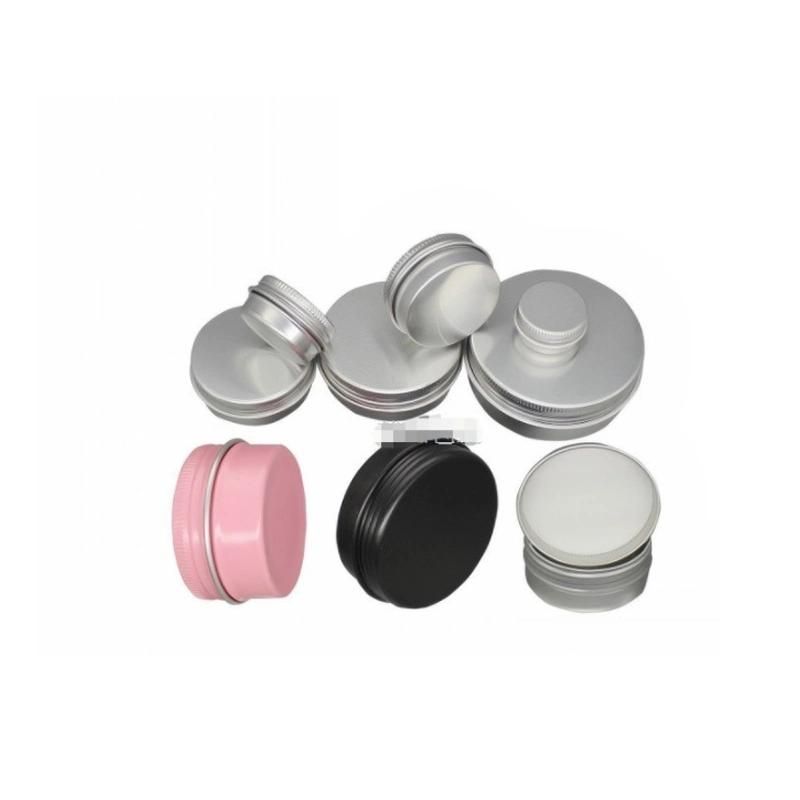 Cosmetic 5ml 10ml 30ml 50ml 60ml 80ml 100ml 200ml 300ml Round Silver Lid Tin Box Container Can Aluminum Jar with Screw Cap