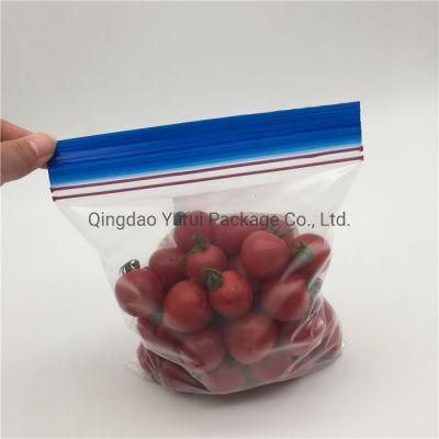 LDPE Printed Double Zip Lock Bag with Color Lip