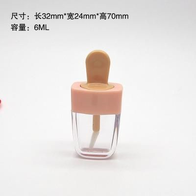 6ml Spot Five-Color Ice Cream Lip Glaze Tube Empty Tube Cute Little Ice Cream Popsicle Lip Gloss Empty Tube Dispensing Bottle