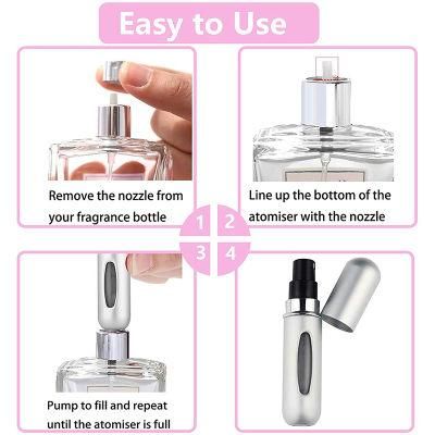 Hot Sale 5ml 8ml Eco-Friendly Empty Pocket Refillable Mini Mist Spray Perfume Bottle for Cosmetic