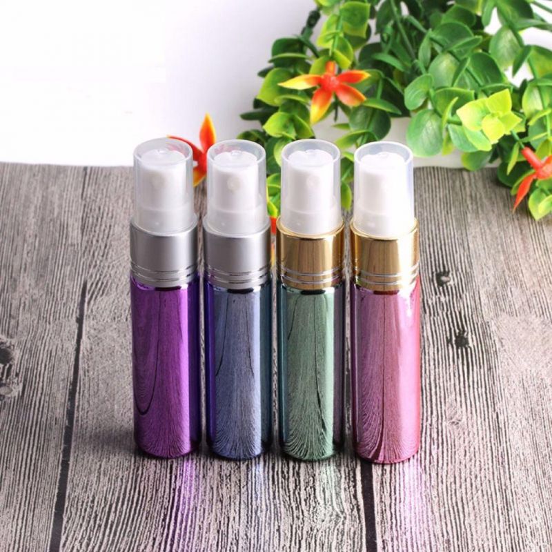 Portable 10ml Refillable UV Coated Bottle Plastic Pressed Pump Spray Bottle Liquid Container Mini Travel Refillable Bottles