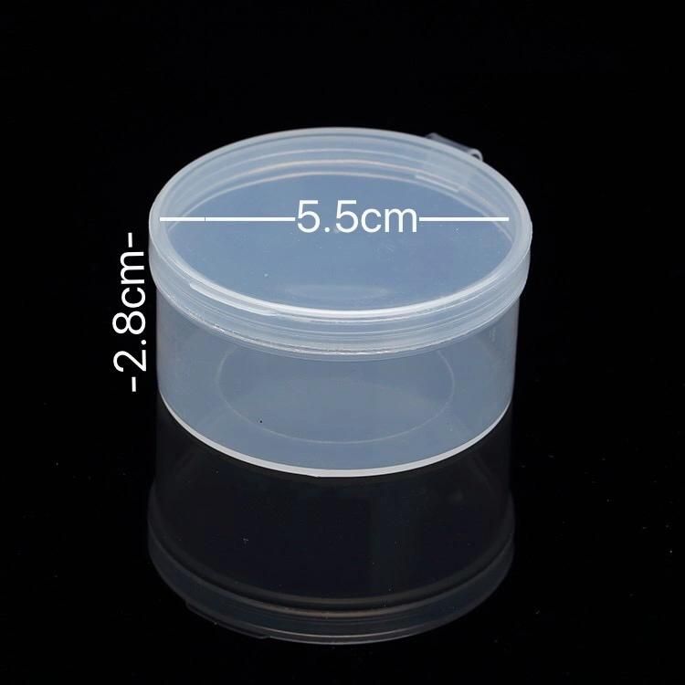 Round Earphone Plastic Organizer Box Small Clear Jewelry Beads Storage Containers