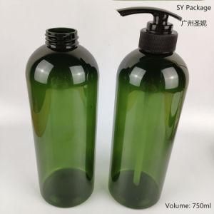 25oz Green Pet Plastic Cosmetic Lotion Pump Bottles