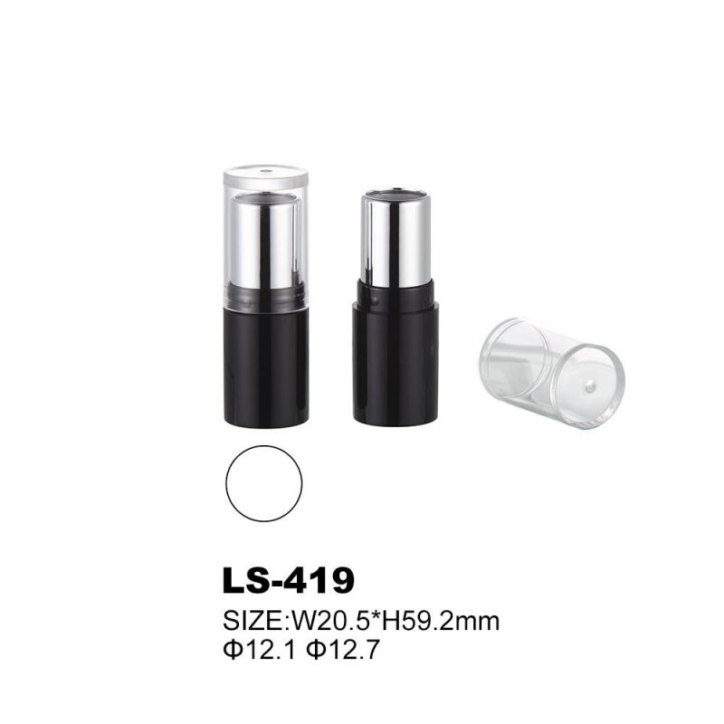 Small Plastic Lipstick Tube Black Lipstick Container for Cosmetic Packaging