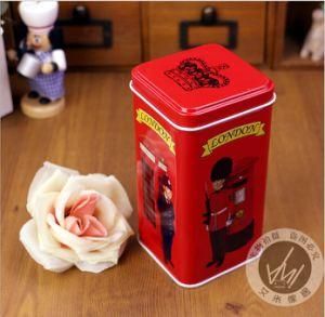 Red Tinplate Box in English Style