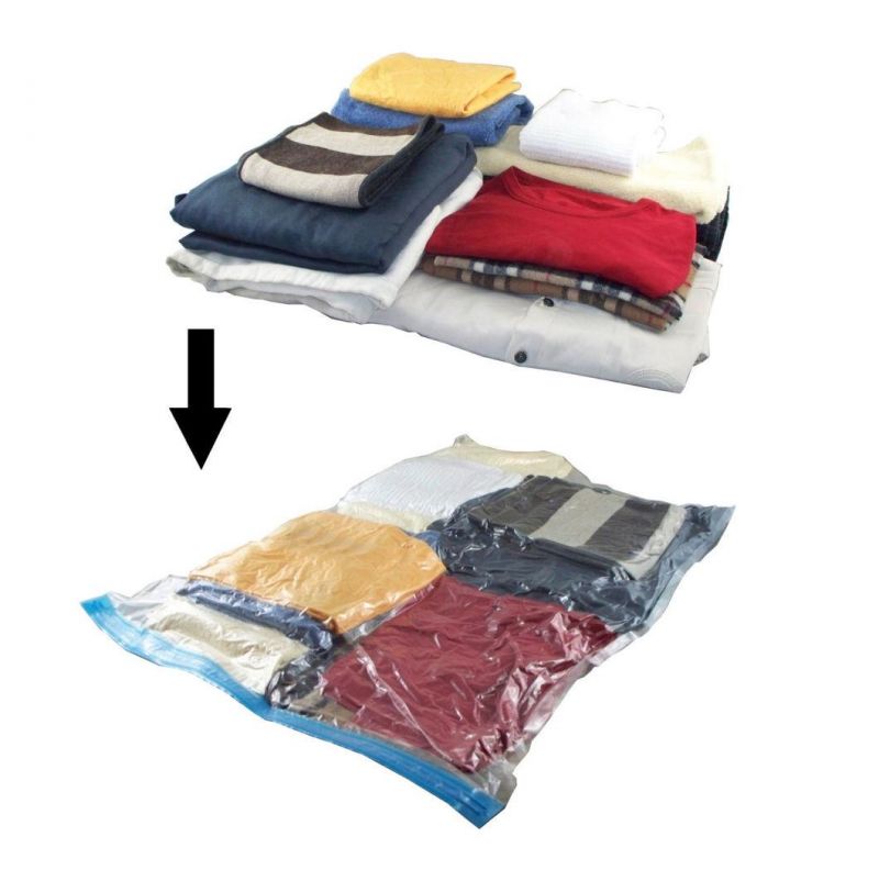 Space-Saving Vacuum Storage Plastic Bag for Home or Travel