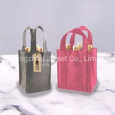 Wholesale Non Woven Wine Reusable Gift Bag Liquor Tote Bag