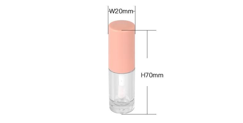 Factory Supply Best Seller 2.5ml Cute Nude Pink Top Clear Plastic Lip Gloss Packaging Lip Gloss Tubes