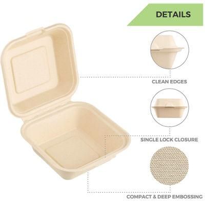 Biodegradable Tableware Disposable Food Container Sugarcane Packing Box