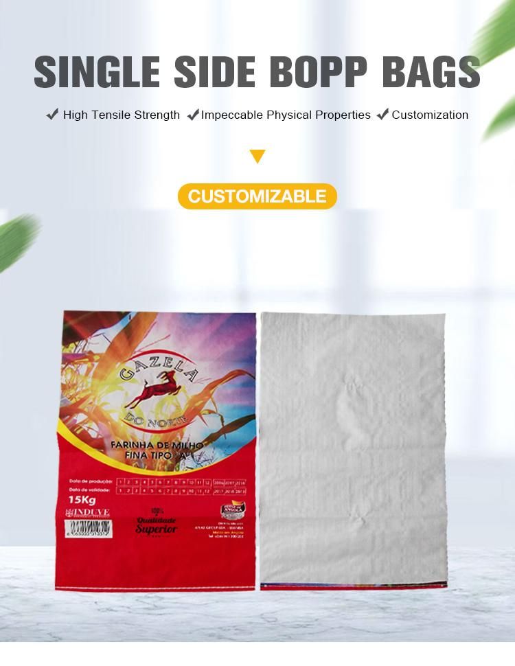 Recycled Laminated Woven PP Bags Woven Sacks for Packaging 20kg 50kg Feed Fertilizer Flour Sugar