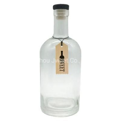 750ml Luxury Brandy Bottle Crystal Clear Liquor Glass Brandy Bottle