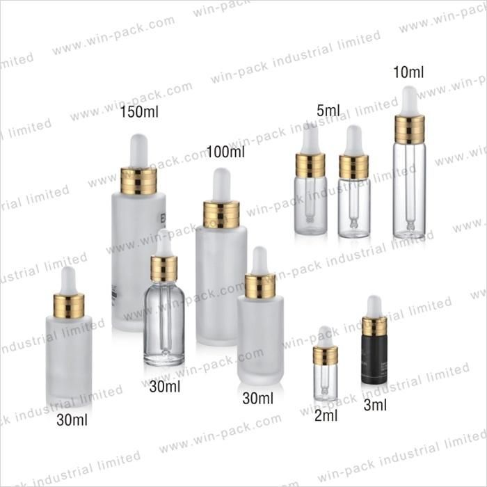 Cosmetics Airless Pump Bottle Frosting Lotion Bottle Empty Skincare Clear Glass Spray Lotion Pump Bottle Packaging Cosmetic with 30ml