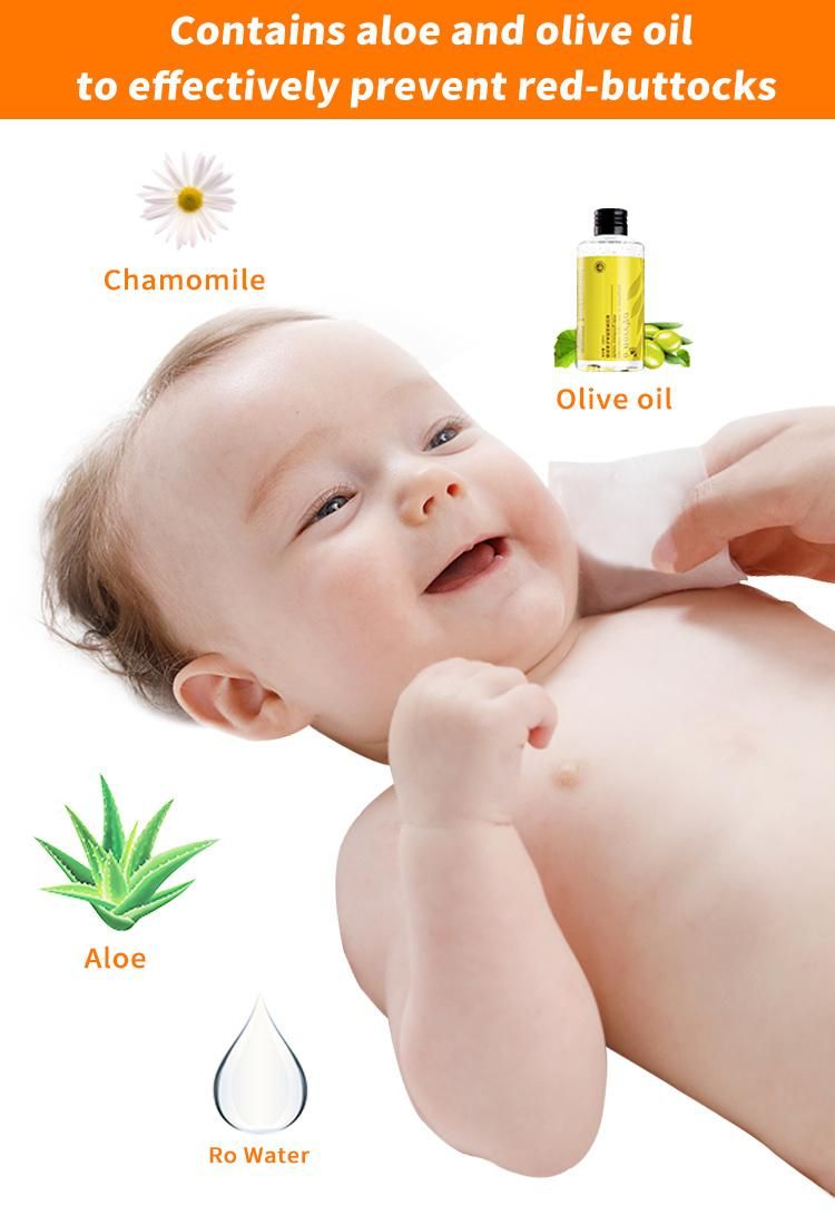 100% Biodegradable OEM/ODM Baby Wipe for Baby Skin Care