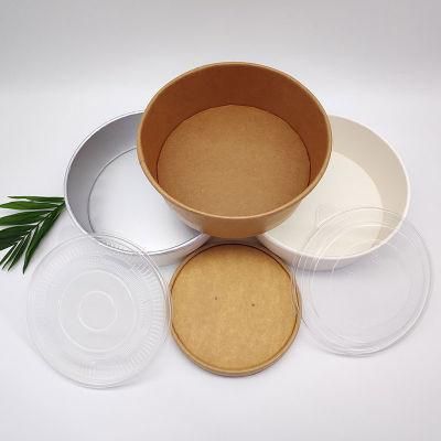 Eco-Friendly Biodegradable 1000ml Take Away Kraft Paper Bowl with Lid