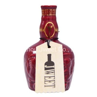 Wholesale Custom Golden Decal Vodka Whisky Ceramic Bottle