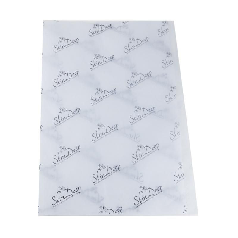 17GSM 20*30inches, White Black Logo Wrapping Tissue Paper