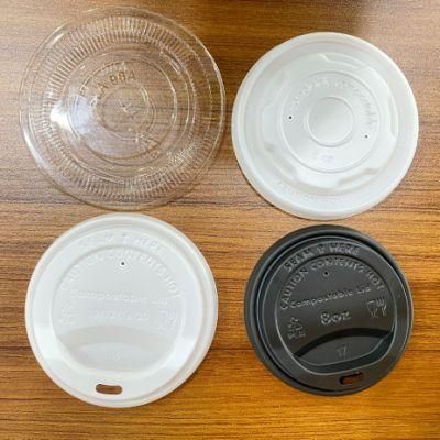 PLA Lid PP for Coffee Cup Custom Disposable Smart Cover Transparent Clear