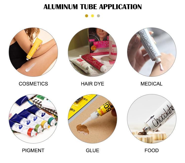 Chemical Aluminum Customized Diameter 13.5 to 38mm Fashionable Foundation Cream Plastic Tube