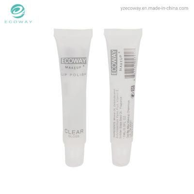 Clear Cosmetic Plastic Empty Lip Balm Tube Packaging Manufacturers with Screw Caps