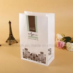 Customized White Kraft Paper Merchandise Bags for Bread