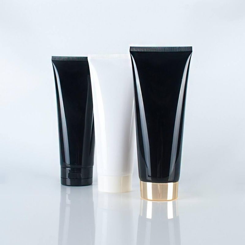 Cosmetic Empty Cosmetic Plastic Soft Cream Soft Tube Cleanser Tube Hand/Face Lotion Tube with Black Flip Cap