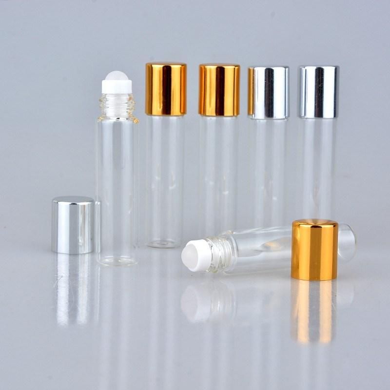 10 Ml Transparent Glass Roll on Perfume Bottle with Aluminum Cap