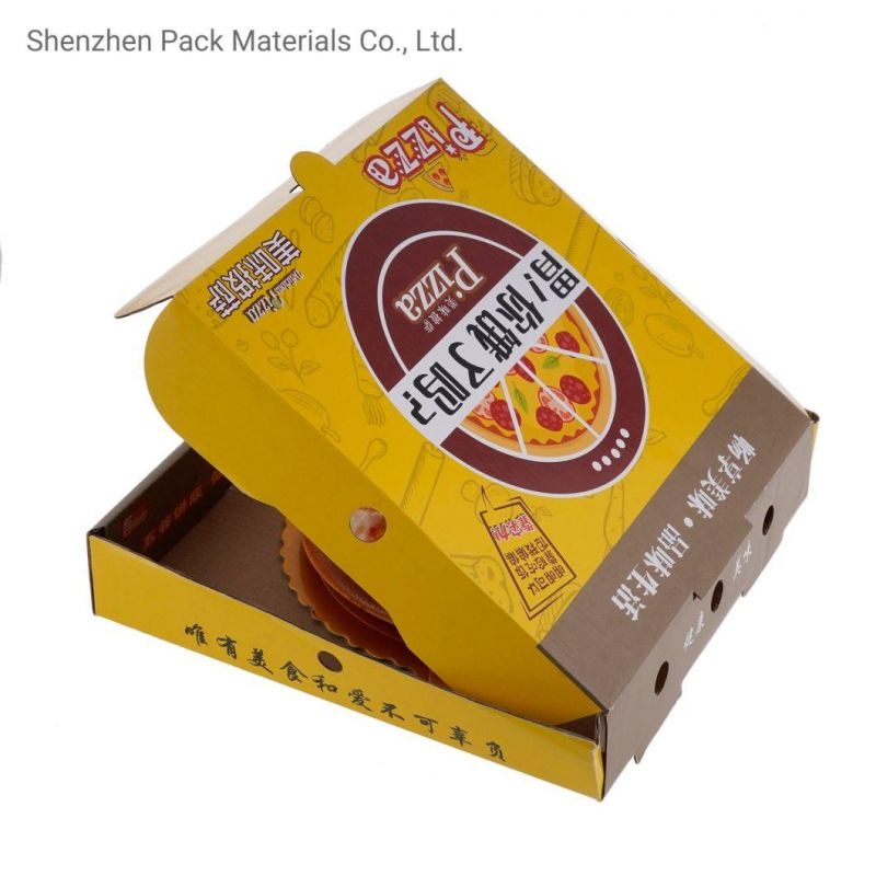 Pizza Cake Customized Recyclable Custom Fast Chips Food Grade Bacon Onion Packaging Paper Box