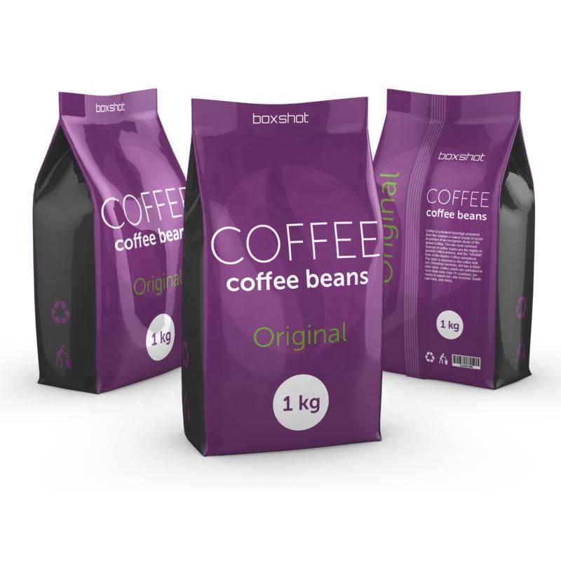 Custom Printed Aluminum Foil Coffee Packaging Side Gusset White Kraft Paper Bag with Valve and Tin Tie