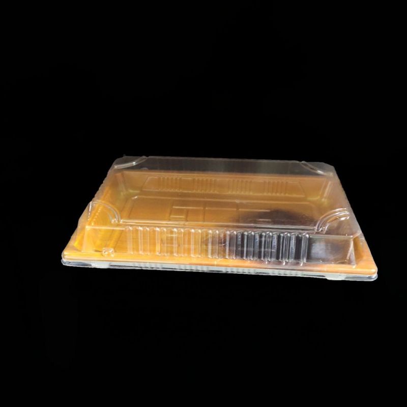 Manufacturer Sushi Foods Packaging Disposable Plastic Sushi/Bread/Cake/snack Container With Lid