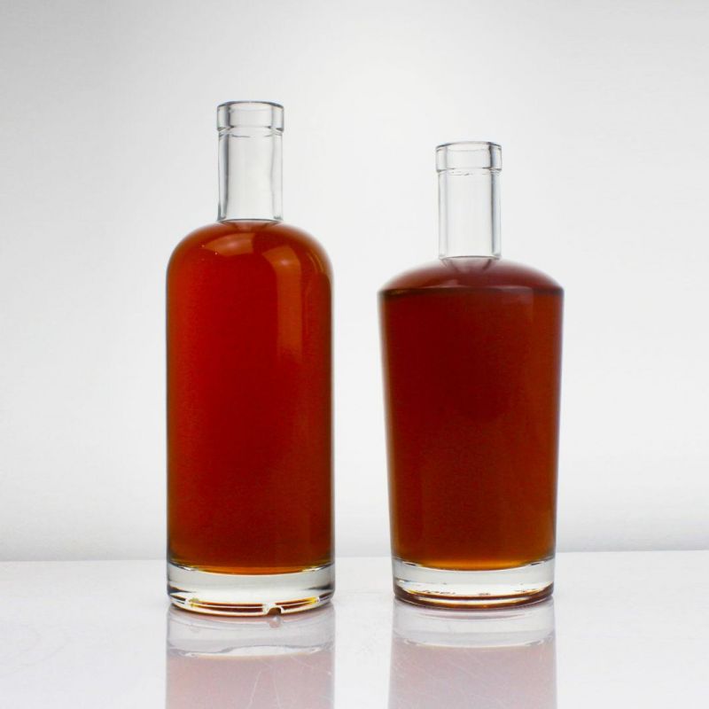 500ml 700ml 720ml 750ml Custom Unique Shape Glass Bottle Liquor Container Spirit Glass Bottle Glassware Manufacturer