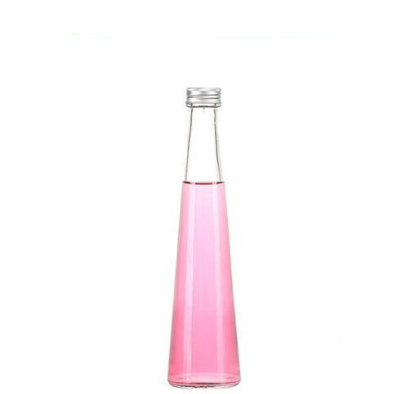 250ml 330ml Glass Connical Flask for Beverage Juice Bottle