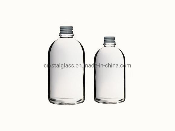 Empty OEM 12oz Glass Juice Bottle 500ml with Customize Printing