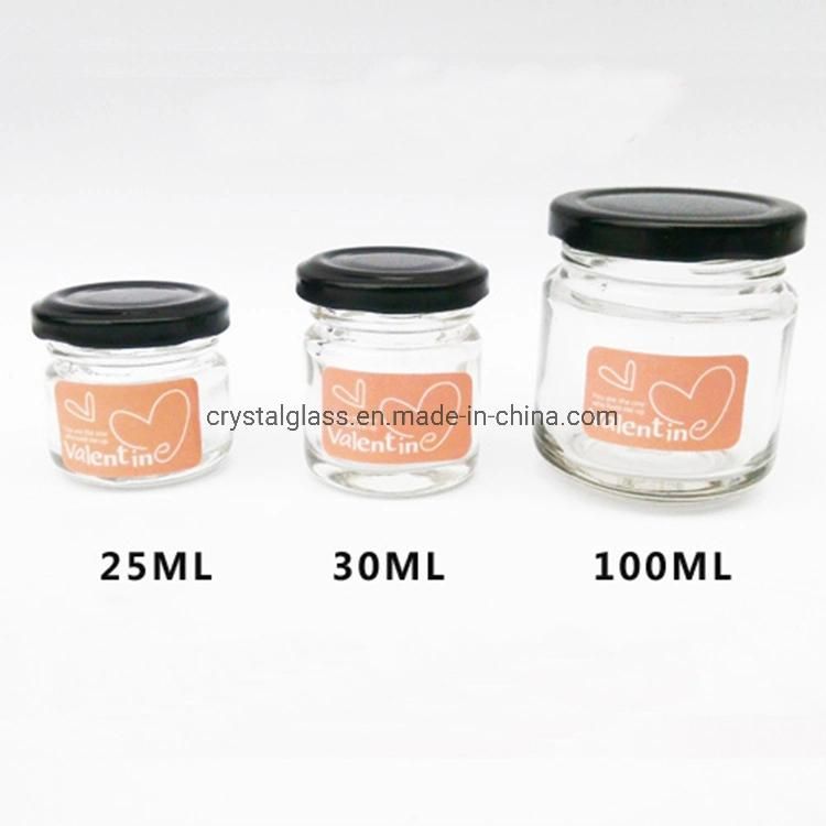 Wholesale Lead Free Empty Clear Honey Jar Jam Jelly Sample Jar Mini Size 25ml/50ml/75ml/100ml/120ml/150ml