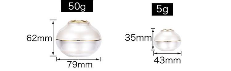 Factory High Quality Elegant 5g White Acrylic Cream Jar for Skin Care