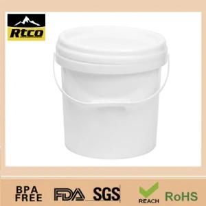 HDPE Cheap Plastic Transparent Pail with Handles Cover Lid