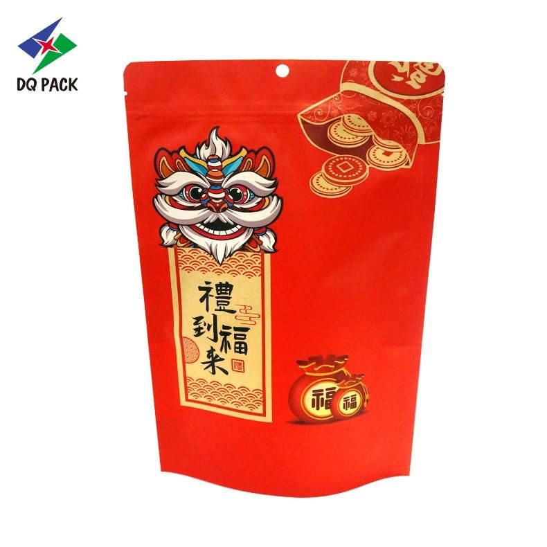 Matte Printing Food Pakcging Kraft Paper Stand up Pouch with Zipper and Transparent Window