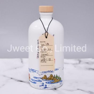 Decal Printing Liquor Olive Oil Ceramic Bottles Wholesale