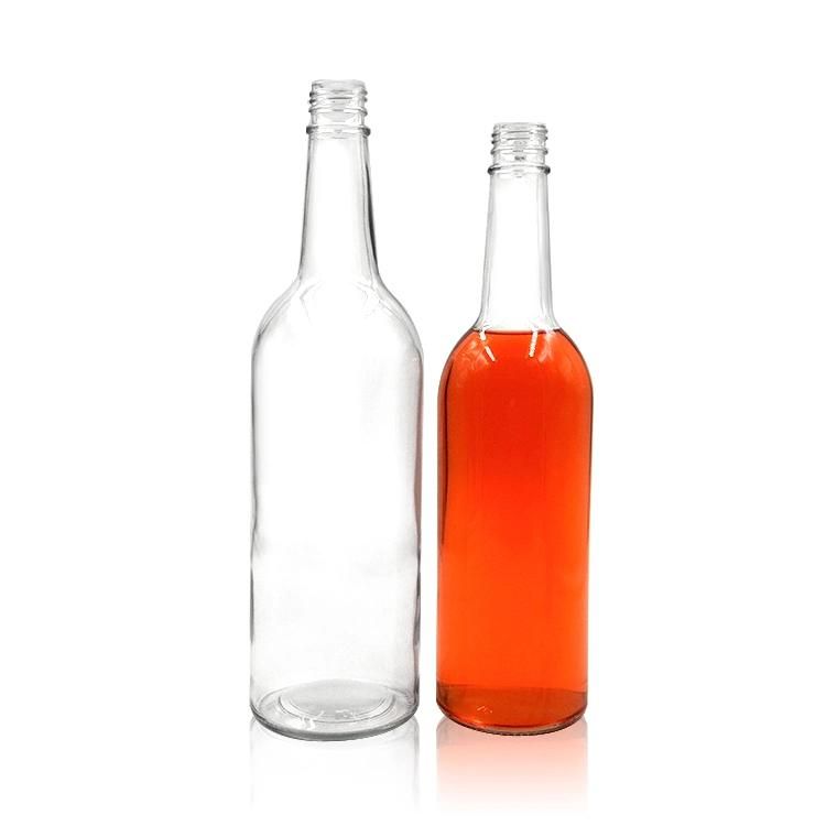 1 Liter Empty Glass Liquor Bottle with Metal Security Lid