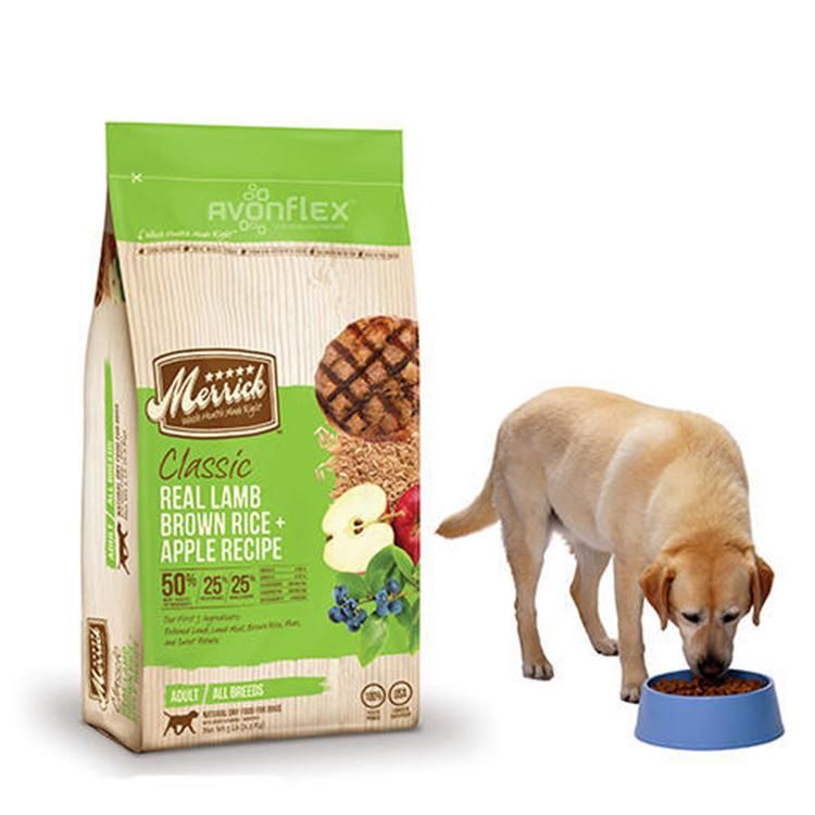 Stand up Flat Bottom Pet Food Bag with Tear Notch