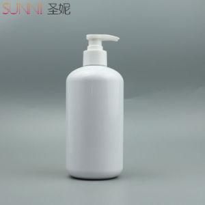 16 Oz Plastic Bottles with White Ribbed Lotion Pump