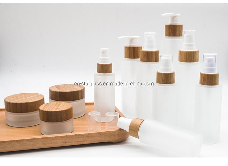 Hand Lotion and Face Lotion Bottle with Bamboo Cover