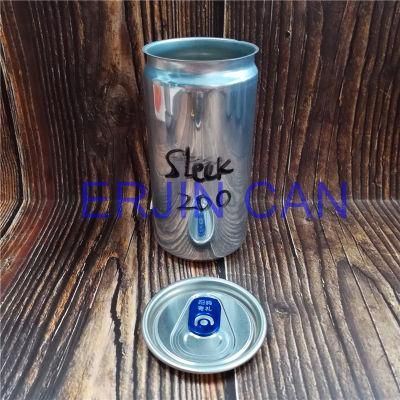 Slick Sleek 200ml 6.7oz 6.8oz Ounce 2 Piece Empty Aluminum Can with Child Proof Lid for Coffee