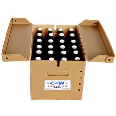 Four Bottle Beer Carrier Box with Custom Printed