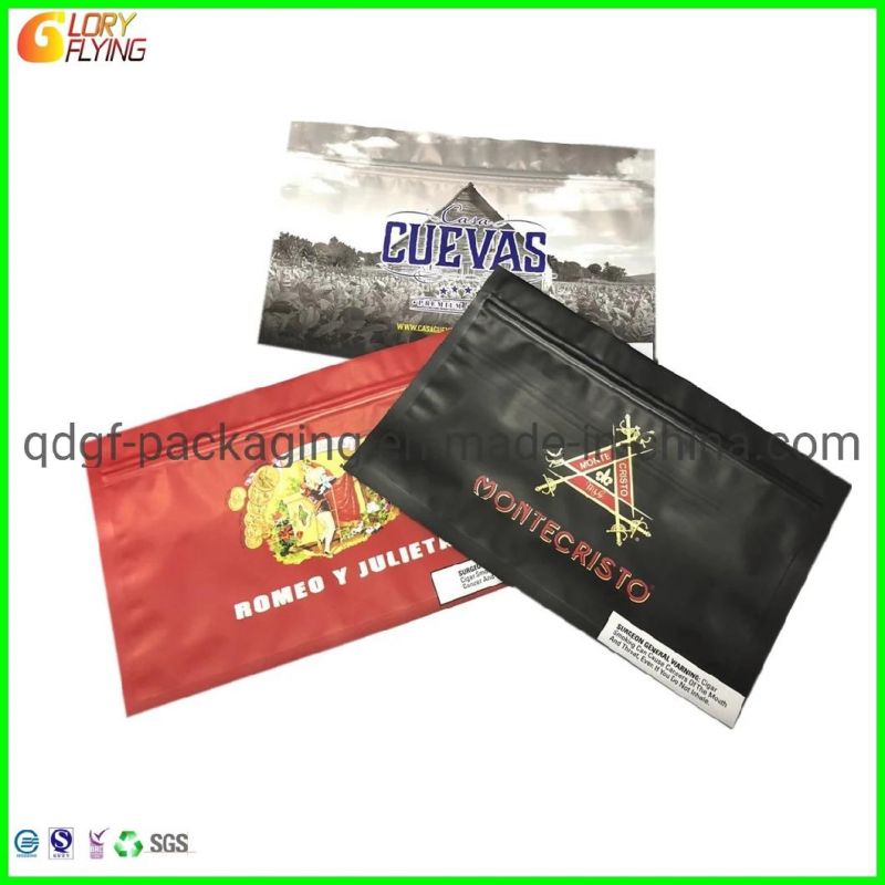 Smelly Proof Food Packaging Plastic Mylar Zipper Bag for Tobacco Packaging