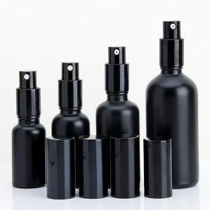 Cosmetic Packaging 15ml 30ml 60ml 125ml 200ml Black Glass Spray Bottles Full Set