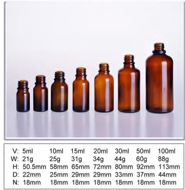 Frosted Amber Glass Bottle 30ml 50ml Brown Serum Dropper Bottle