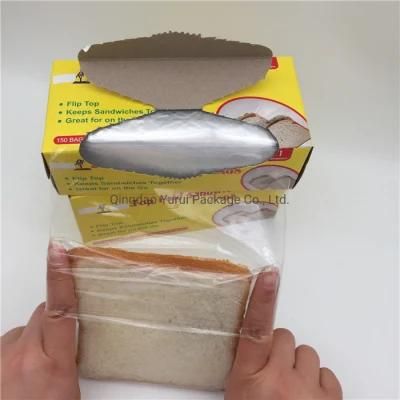 PE Food Storage Sandwich Size Leak Proof Freezer Food Packing Storage Poly Fold Top Sandwich Bag