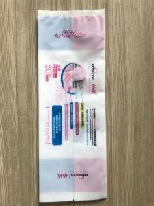 PE Sanitary Pad Packaging Tear Open Side Gusset Bags Plastic