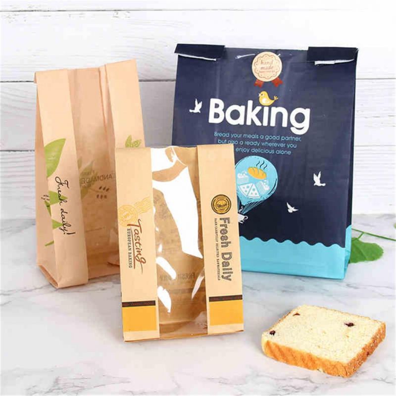 Sandwich Bakery Bread Kraft Paper Bag-FSC Toast Paper Bag