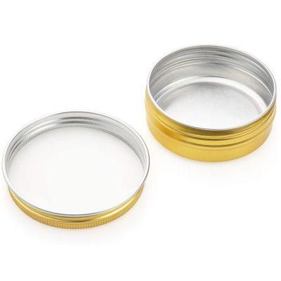 Hot Sale 2oz 60ml Aluminum Metal Tins Cans Cosmetic Cream Lip Balm Container for Candle Cream Crafts Pill with Lids